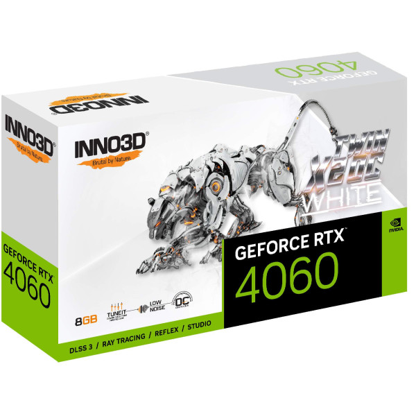 Placa De Video Gpu Inno3d Geforce Rtx 4060 Twin X2 Oc White 8gb Gddr6 128-bit N40602-08d6x-173051w